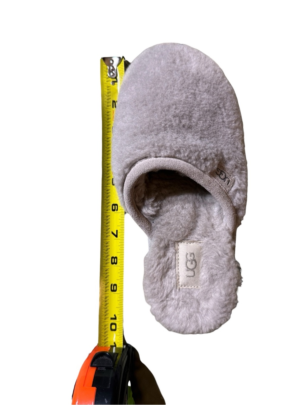 UGG Fluffette Gray Slipper Womens Sz 8 Shearling Wool Slip On House Shoes - Picture 8 of 9